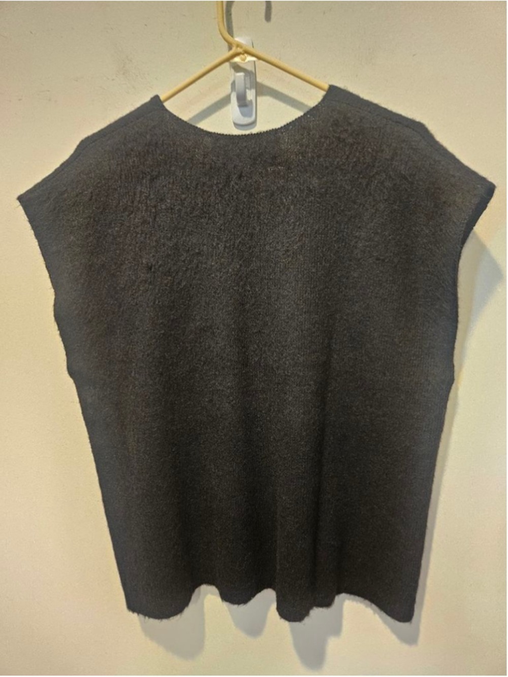 Women's Peruvian Connection Black Baby Alpaca Wool V-Neck Sweater Vest XL - Picture 8 of 12